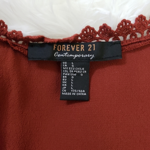 (GIFTED) Forever 21 Crop Top with Lace Trim - Picture 3 of 5
